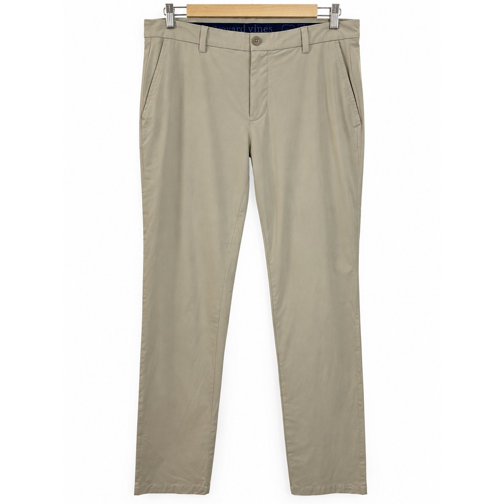 Vineyard Vines Performance On-The-Go Chino Pants Khaki Tan Mens 34x31 1P001094